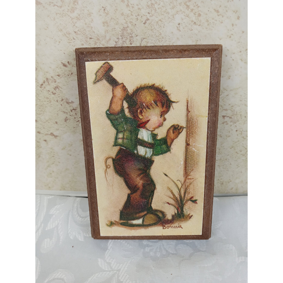 Vintage Bonnie Wall Plaques Set of 3 - Hummel Style Wall Prints 4x6" - Picture 6 of 9